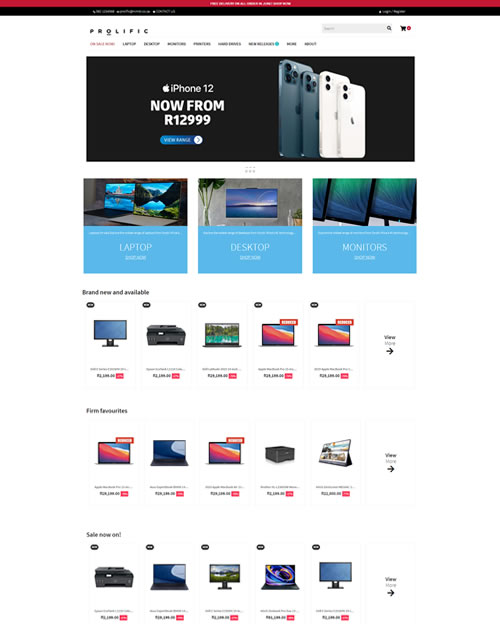 Prolific eCommerce Template