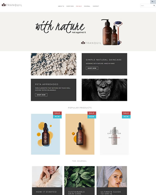 Tranquil eCommerce Template