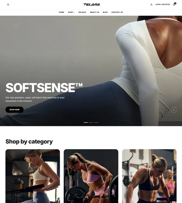 Elara eCommerce template preview
