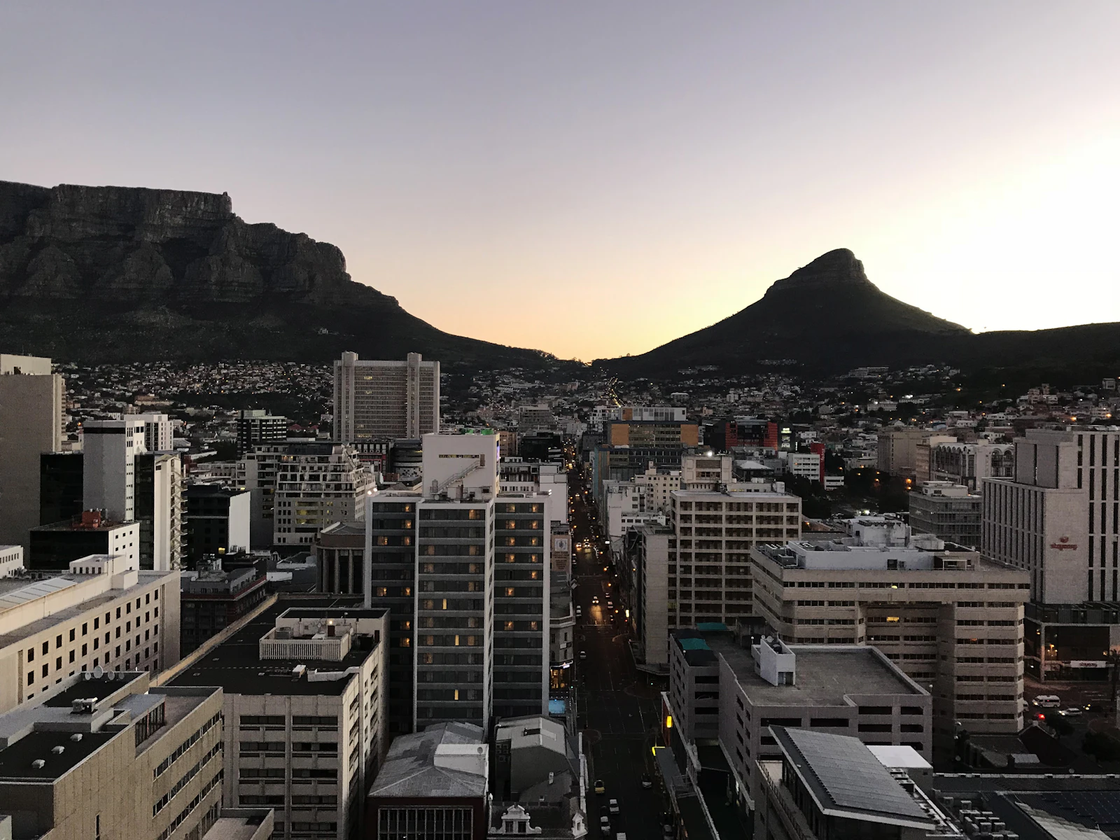 Cape Town and Lion's Head at sunset